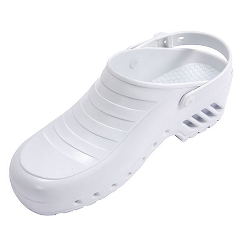 White clogs with strap - Without pores - 39