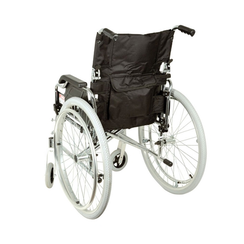 Folding wheelchair - Royal - seat width 46 cm - black tissue