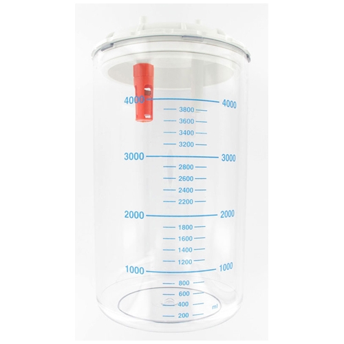 Bottle 4l with cover for aspirators - autoclavable - plastic