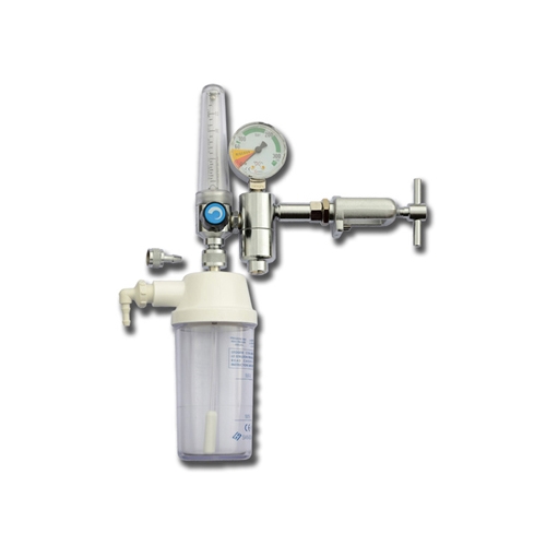 Pressure reducer PIN INDEX with flowmeter and humidifier