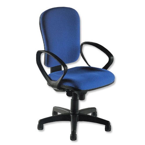 Cremona: office chair - fabric - blue