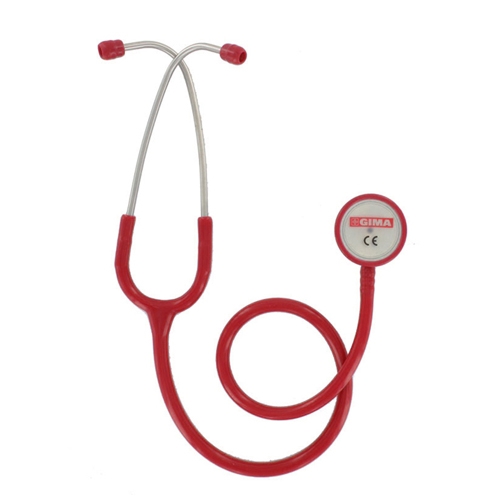 Classic doulbe head stethoscope for adults - Y-tube red