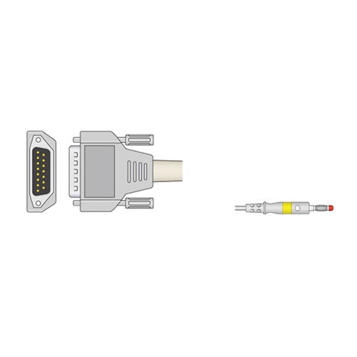 ECG cable 10 leads with 4 mm connector Biocare, Edan, Nihon compatible