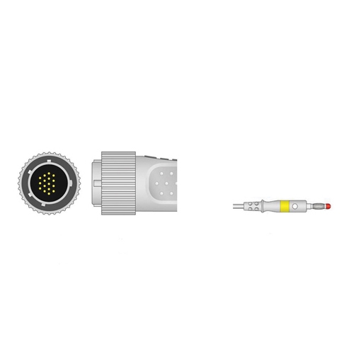 ECG cable 10 leads with 4 mm connector Cardioline compatible