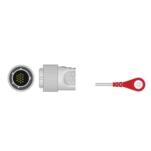 ECG cable 10 leads with snap connector Cardioline compatible