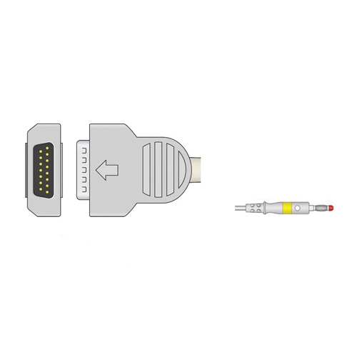 ECG cable 10 leads with 4 mm connector GE Marquette compatible