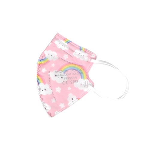 FFP2 pediatric filtering mask without valve with 5 layers - rainbow
