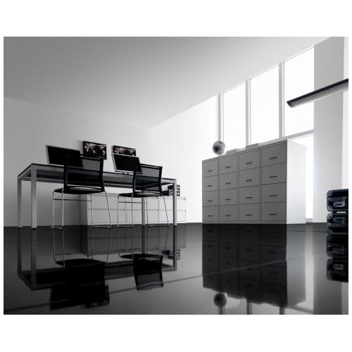Vertical metal filing cabinet - 3 drawers