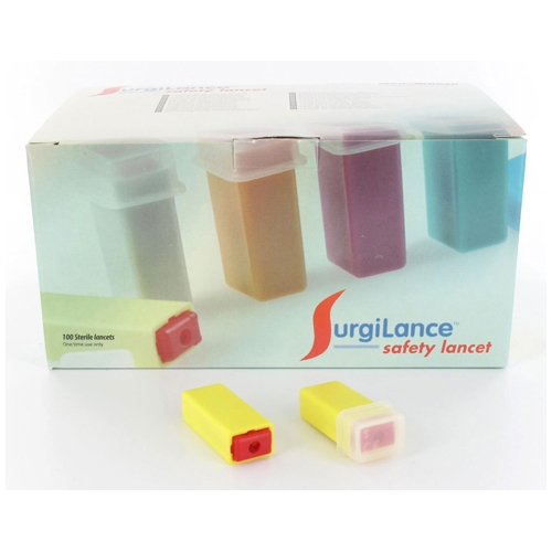 One-step safety automatic lancets - needle 22G