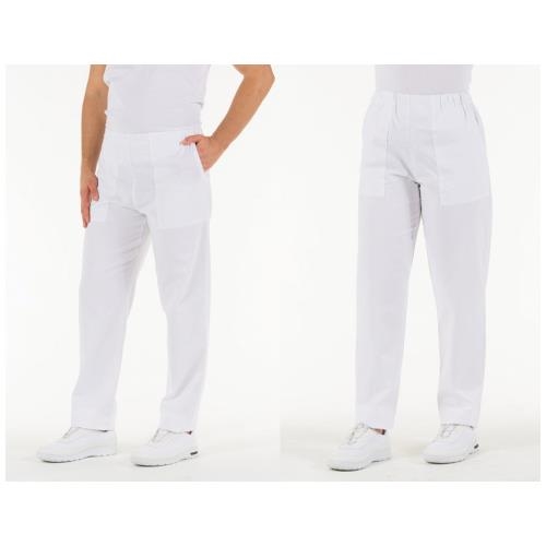 White cotton trousers - S