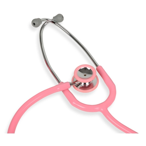 Wan Plus paediatric dual head stethoscope - Y-tube pink