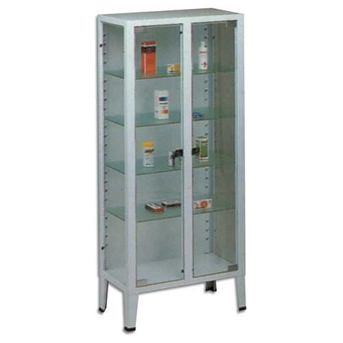 Cabinet  2 doors - tempered glass