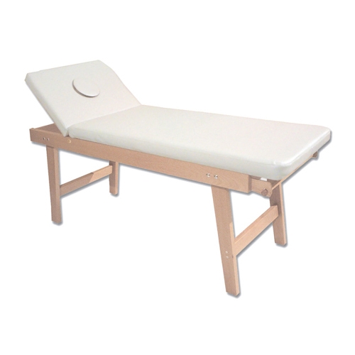 Wooden examination couch - with hole
