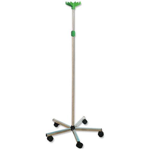 IV stand on 5 wheels trolley and 4 hooks