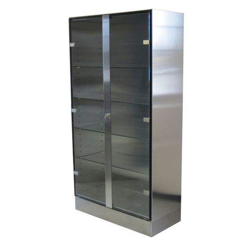 Inox and glass cabinet