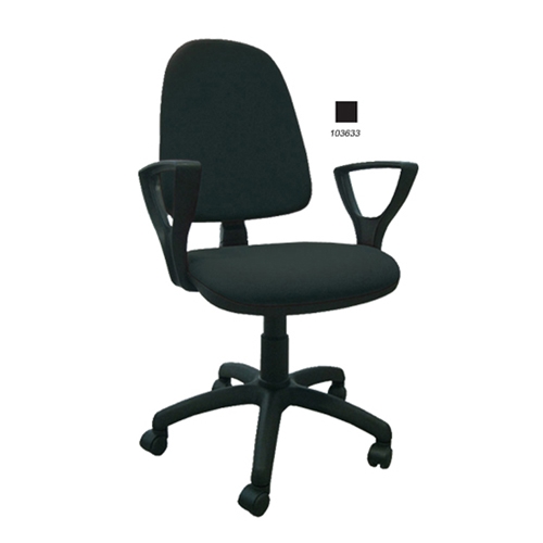 Cuneo: office chair - leatherette - black