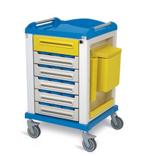  PHARMACY TROLLEY - standard 15 3-compartment partitions