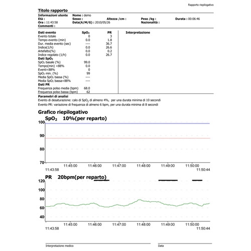 Portable pulsoximeter OXY 50 - Continuous monitoring