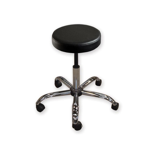 Height adjustable stool with 5 castors Ø 30 cm - Black