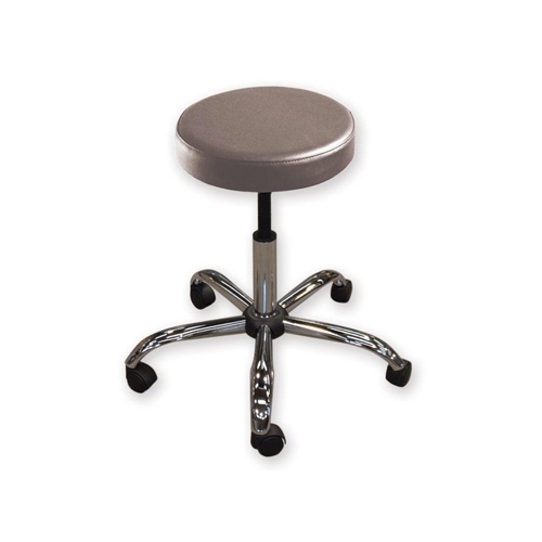 Height adjustable stool with 5 castors Ø 30 cm - Gray