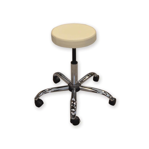 Height adjustable stool with 5 castors Ø 30 cm - Cream