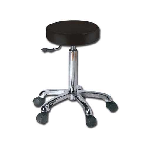 Height adjustable stool with castors Ø 33 cm - Black
