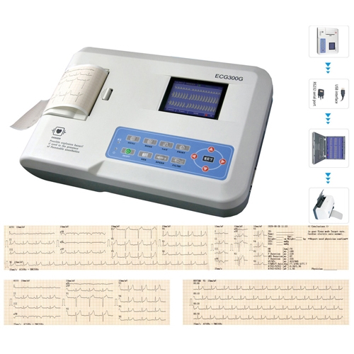 CONTEC 300G ECG - 3 channels with 12-leads monitor