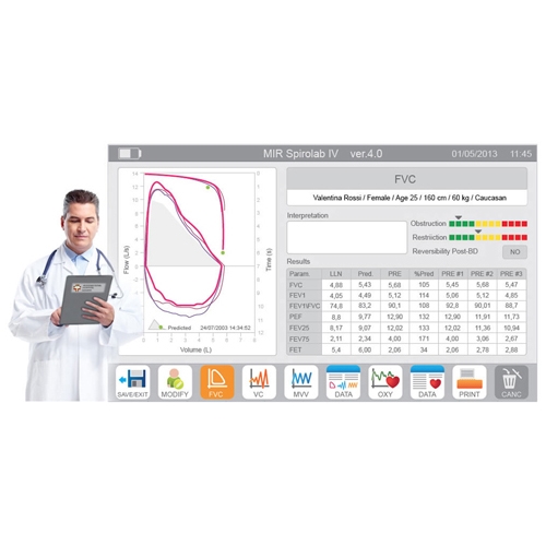 Spirometer Mir Spirolab Touchscreen with MIR Spiro software