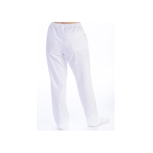 White cotton blend trousers - S