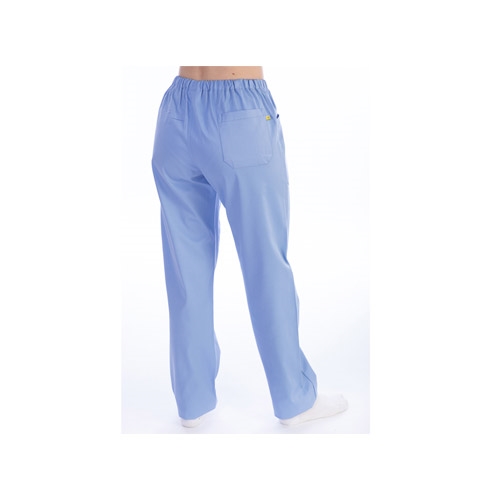 Light blue cotton blend trousers - S