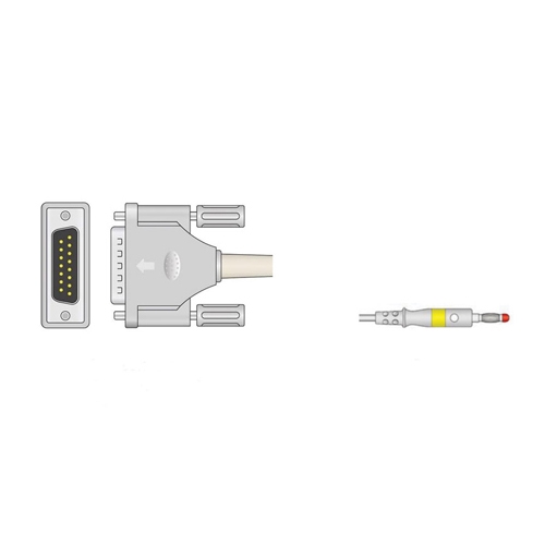 ECG cable 10 leads with 4 mm connector Bionet, Spengler compatible