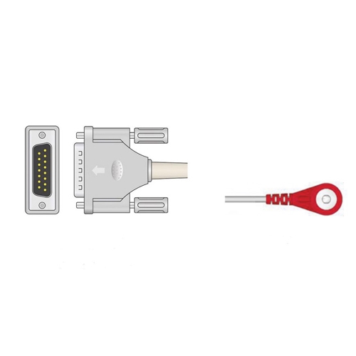 ECG cable 10 leads with snap connector Bionet, Spengler compatible
