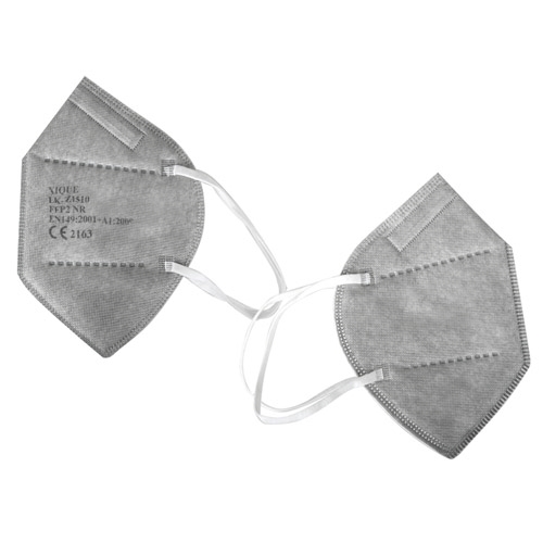 FFP2 mask without valve, withd ear loops - gray