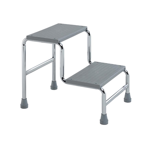 Foot stool - 2 steps - gray