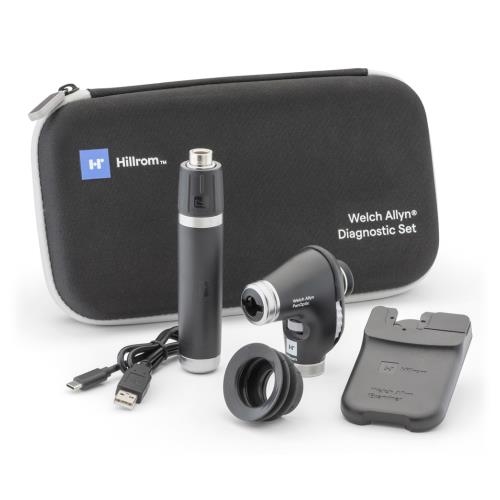 Welch Allyn PanOptic Plus Diagnostic Set with USB Rechargeable Handle, SmartBracket, Eyepiece Cup and Hard Case