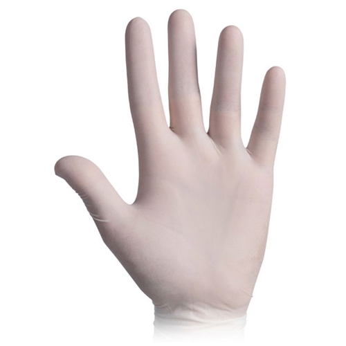 Latex powdered gloves BIOSAFE PLUS , white, smooth surface - M